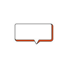 speak bubble text, chatting box, message box outline cartoon vector illustration design. Balloon doodle style of thinking sign symbol.