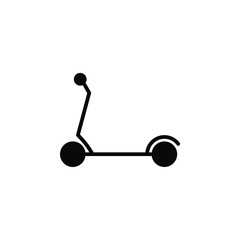 Scooter, Kick Scooter Solid Line Icon Vector Illustration Logo Template. Suitable For Many Purposes.