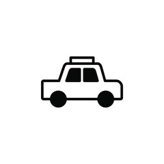Cab, Taxi, Travel, Transportation Solid Line Icon Vector Illustration Logo Template. Suitable For Many Purposes.