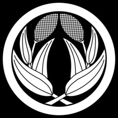 家紋です。丸に抱き粟といいます。