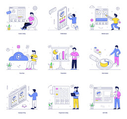 Modern Illustrations of Business Services 