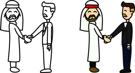 arab and business vector