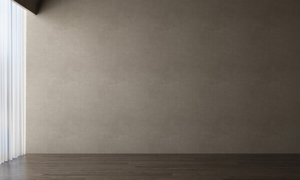 The empty room interior design and concrete wall texture background