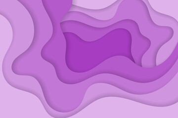 purple papercut background concept design. -  Vector.