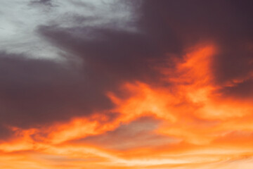 A beautiful orange sky at sunrise time.