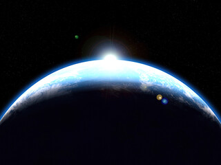 Obraz na płótnie Canvas 宇宙空間からみた地球