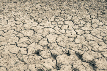 Landscape ground cracks drought crisis environment background.