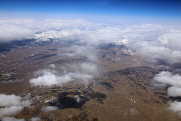 clouds over the mountains