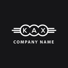 KAX letter logo design on black background. KAX  creative initials letter logo concept. KAX letter design.

