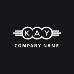 KAY letter logo design on black background. KAY  creative initials letter logo concept. KAY letter design.
