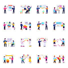 Business and Event Flat Illustrations 