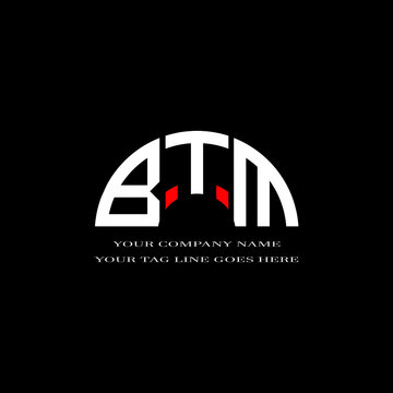 BTM letter logo creative design with vector graphic