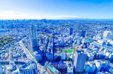 東京風景　新宿　池袋　富士山