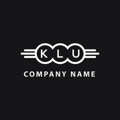 KLU  letter logo design on black background. KLU   creative initials letter logo concept. KLU  letter design.
