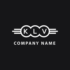 KLV  letter logo design on black background. KLV   creative initials letter logo concept. KLV  letter design.
