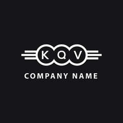 KQV  letter logo design on black background. KQV  creative initials letter logo concept. KQV  letter design.
