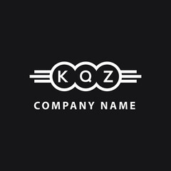 KQZ  letter logo design on black background. KQZ   creative initials letter logo concept. KQZ  letter design.
