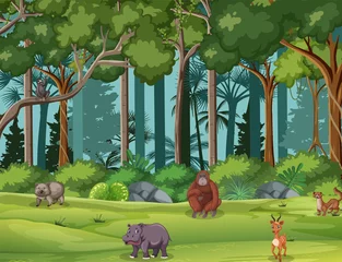 Forest scene with wild animals © blueringmedia