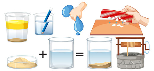 Set of equipment needed for science experiment