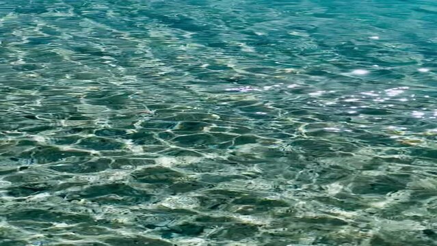 Vertical slow motion video of tropical island water