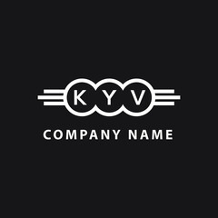 KYV letter logo design on black background. KYV  creative initials letter logo concept. KYV letter design.
