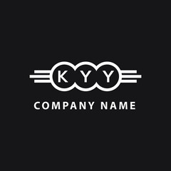 KYY letter logo design on black background. KYY  creative initials letter logo concept. KYY letter design.

