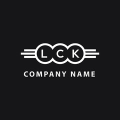 LCK letter logo design on black background. LCK  creative initials letter logo concept. LCK letter design.
