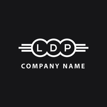 LDP letter logo design on black background. LDP  creative initials letter logo concept. LDP letter design.
