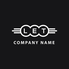 LET letter logo design on black background. LET  creative initials letter logo concept. LET letter design.
