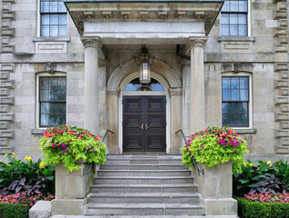 Entrance to historic 19th century court building
