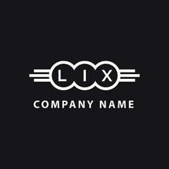 LIX  letter logo design on black background. LIX   creative initials letter logo concept. LIX  letter design.
