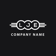 LJE  letter logo design on black background. LJE   creative initials letter logo concept. LJE  letter design.
