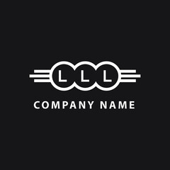 LLL  letter logo design on black background. LLL   creative initials letter logo concept. LLL  letter design.
