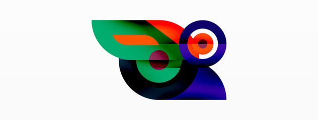 Rings and circles geometric abstract background for wallpaper, banner, backdrop