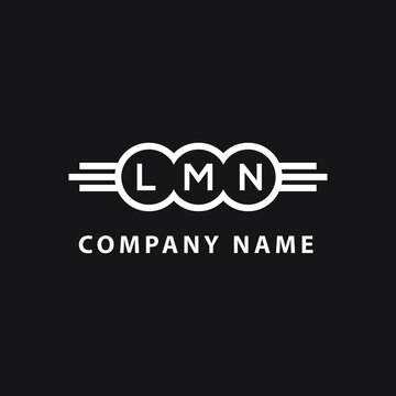 LMN  letter logo design on black background. LMN  creative initials letter logo concept. LMN  letter  design.
