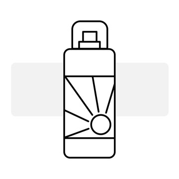 Flat deodorant icon for web design. Vector illustration. stock image. 
