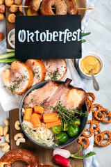 Assortment of different german food.