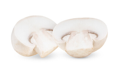 Fototapeta na wymiar Fresh champignon mushrooms isolated on white