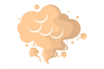 Smoke. Hot smoke vector illustration