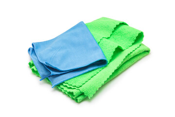 Microfiber cloth on a white background
