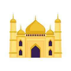golden islamic mosque temple