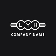 LYH  letter logo design on black background. LYH   creative initials letter logo concept. LYH  letter design.
