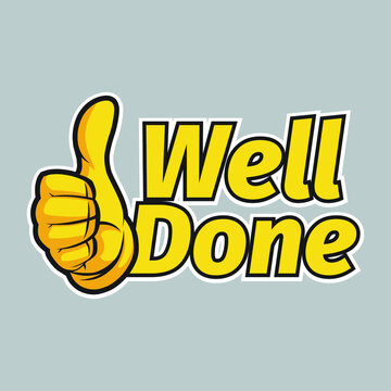 Thumb saying well done or OK Vector illustration