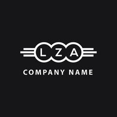 LZA  letter logo design on black background. LZA   creative initials letter logo concept. LZA  letter design.
