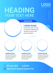 Brochure or Webinar Invitation Template Vector