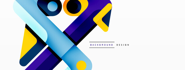 Colorful dynamic stripe composition. Lines geometric creative abstract background for wallpaper, banner or landing