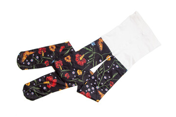 Warm tights on a white background