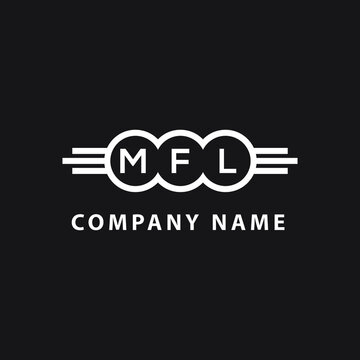 MFL letter logo design on black background. MFL  creative initials letter logo concept. MFL letter design.