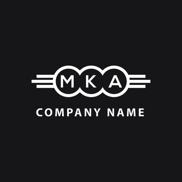 MKA letter logo design on black background. MKA  creative initials letter logo concept. MKA letter design.
