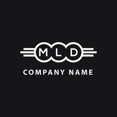 MLD letter logo design on black background. MLD  creative initials letter logo concept. MLD letter design.
